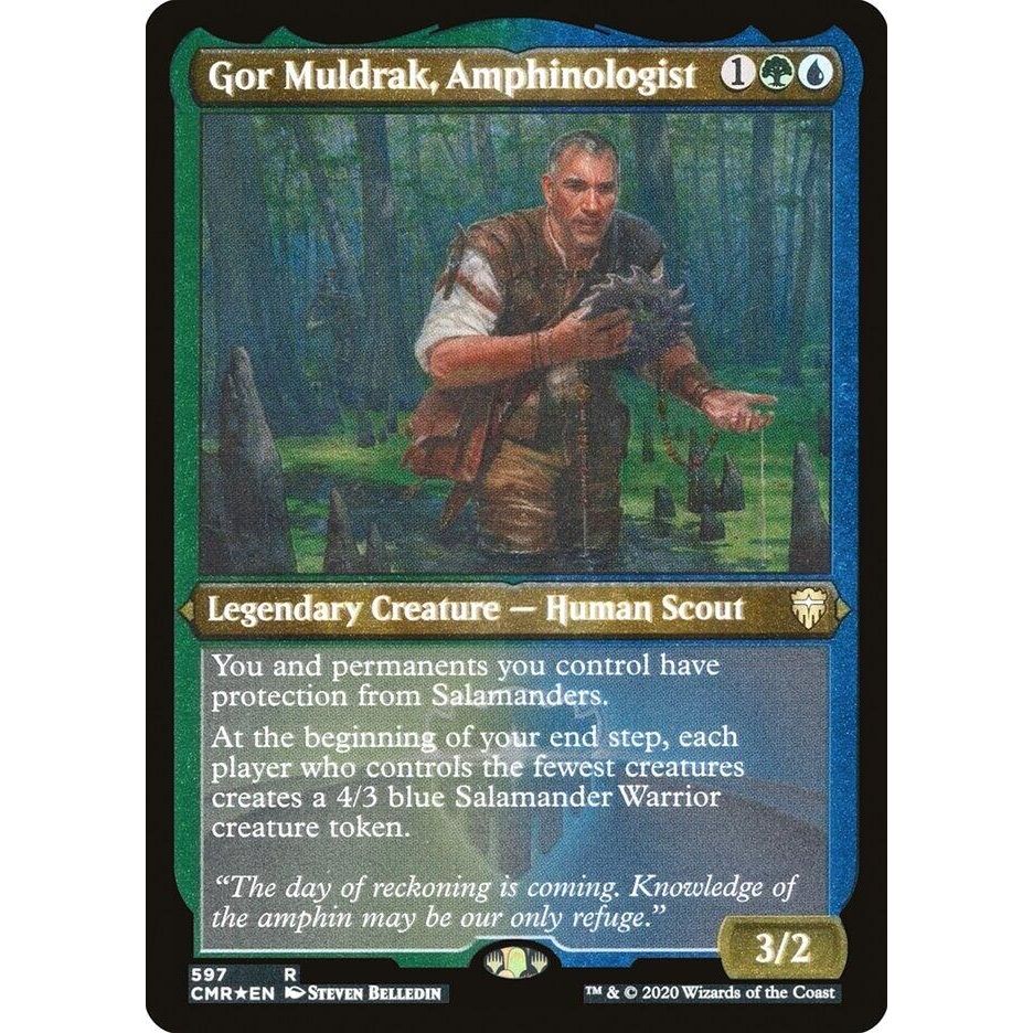 Image for Gor Muldrak, Amphinologist (Foil Etched) (597) (CMR) - Magic: The Gathering