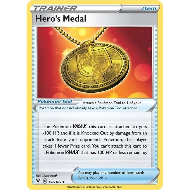 Image for Hero's Medal (152/185) (SWSH04) - Pokemon