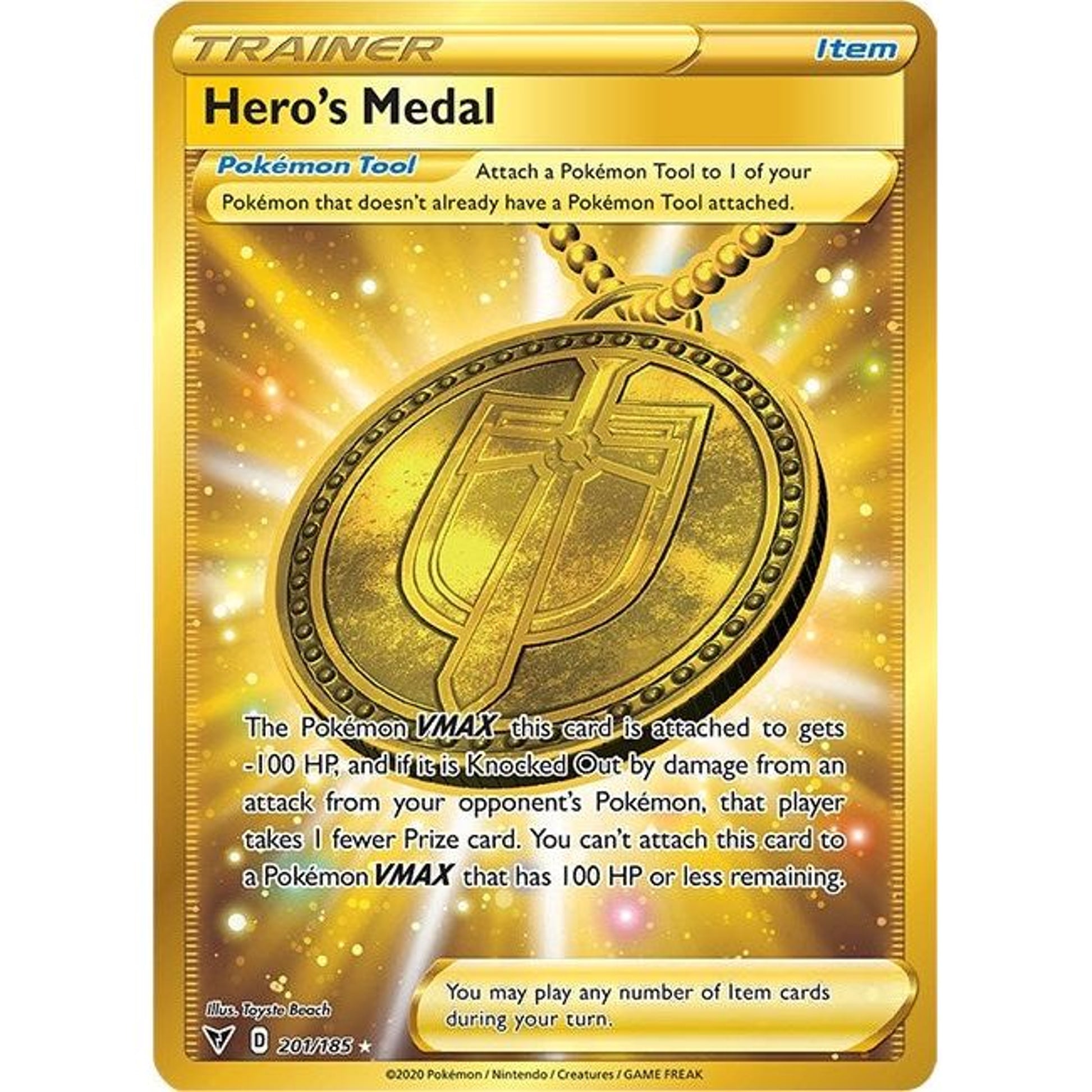 Image for Hero's Medal (Secret) (201/185) (SWSH04) - Pokemon