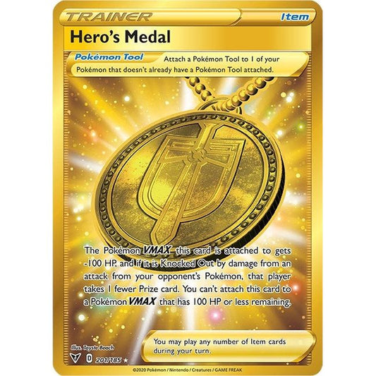 Image for Hero's Medal (Secret) (201/185) (SWSH04) - Pokemon