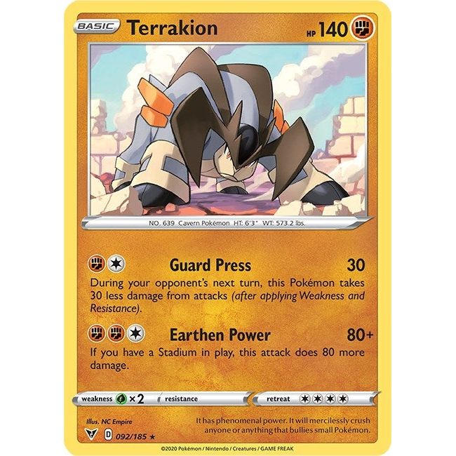 Image for Terrakion (092/185) (SWSH04) - Pokemon