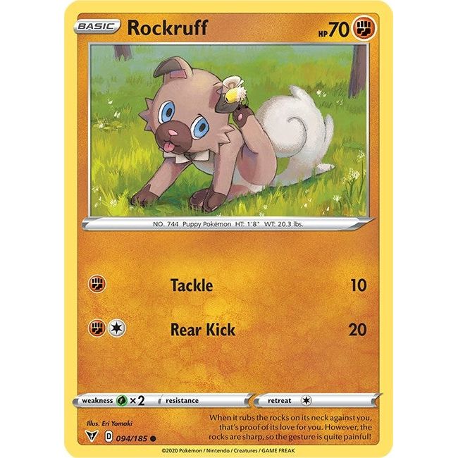 Image for Rockruff (094/185) (SWSH04) - Pokemon