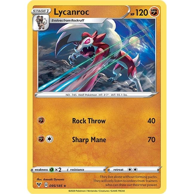 Image for Lycanroc (095/185) (SWSH04) - Pokemon