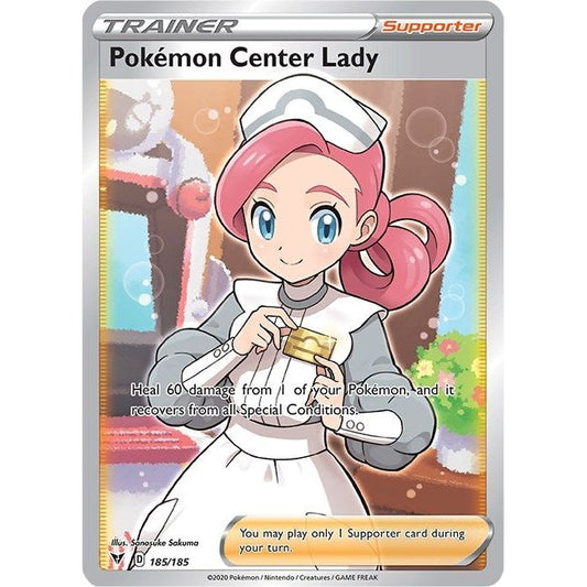 Image for Pokemon Center Lady (Full Art) (185/185) (SWSH04) - Pokemon
