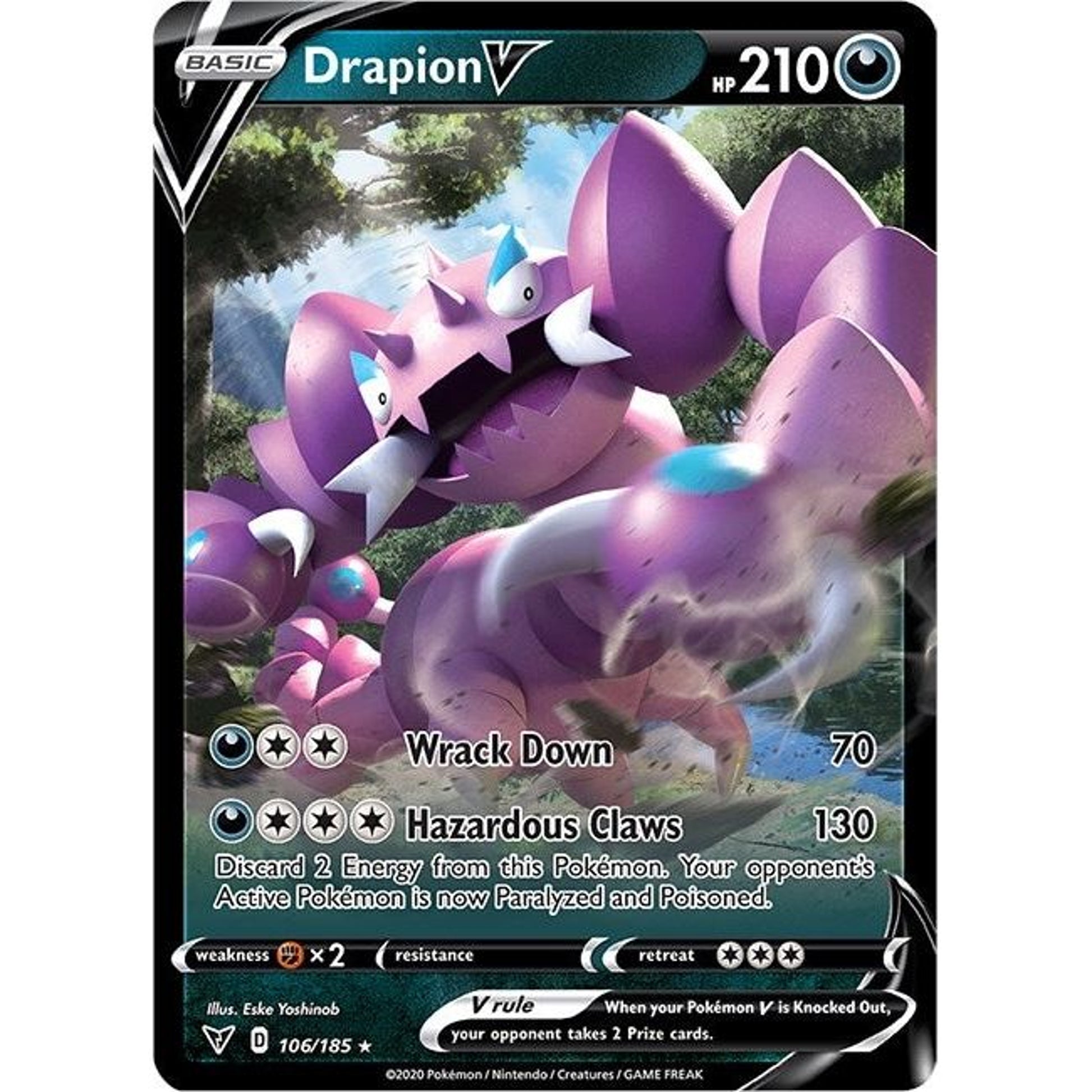 Image for Drapion V (106/185) (SWSH04) - Pokemon