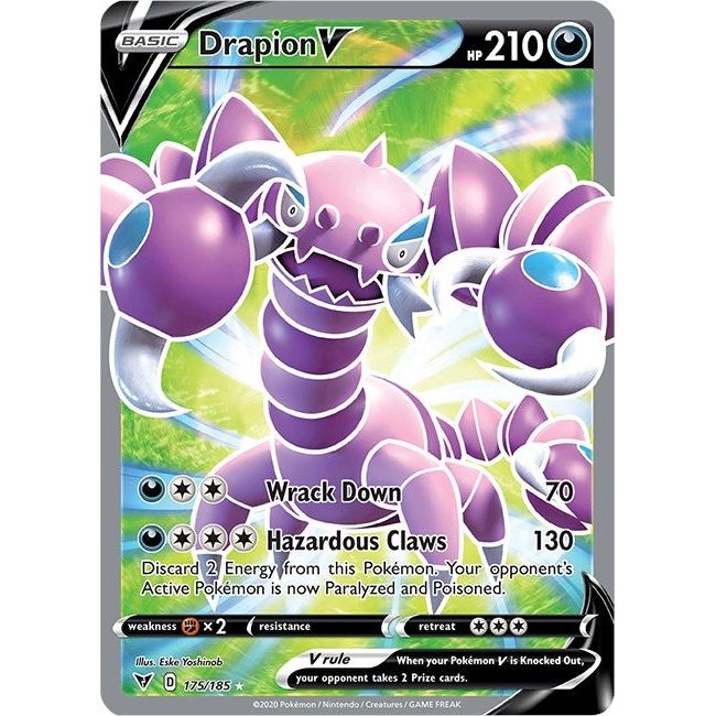 Image for Drapion V (Full Art) (175/185) (SWSH04) - Pokemon