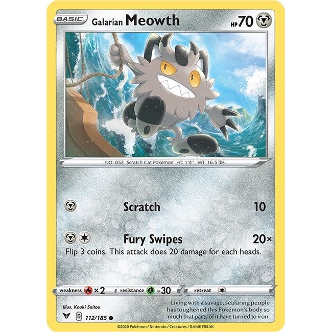 Image for Galarian Meowth (112/185) (SWSH04) - Pokemon