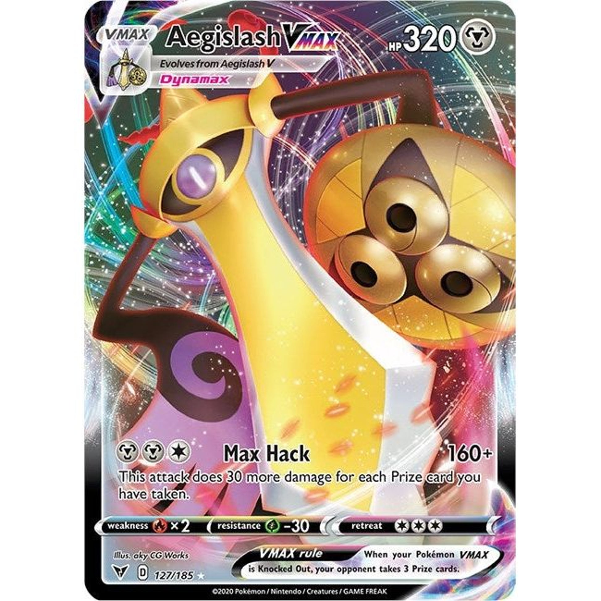Image for Aegislash VMAX (127/185) (SWSH04) - Pokemon