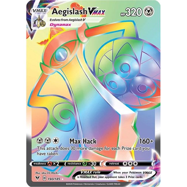 Image for Aegislash VMAX (Secret) (190/185) (SWSH04) - Pokemon