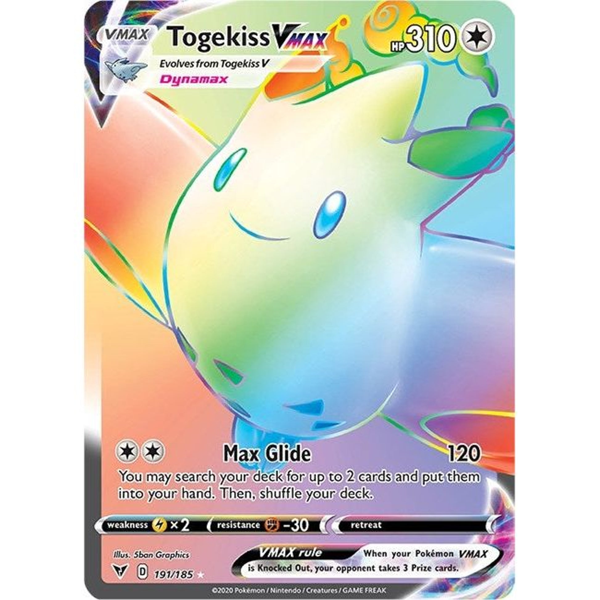 Image for Togekiss VMAX (Secret) (191/185) (SWSH04) - Pokemon