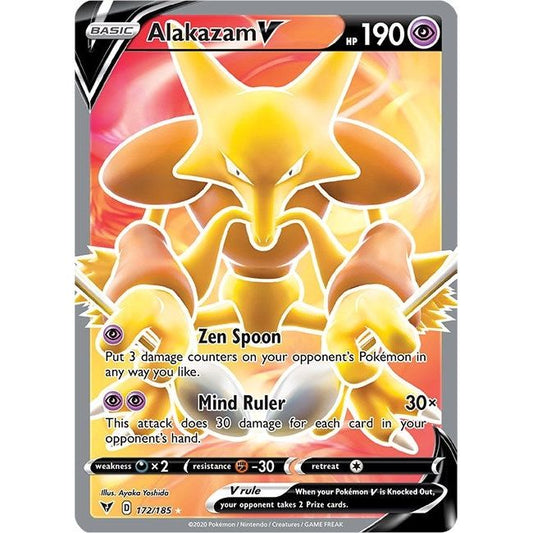 Image for Alakazam V (Full Art) (172/185) (SWSH04) - Pokemon