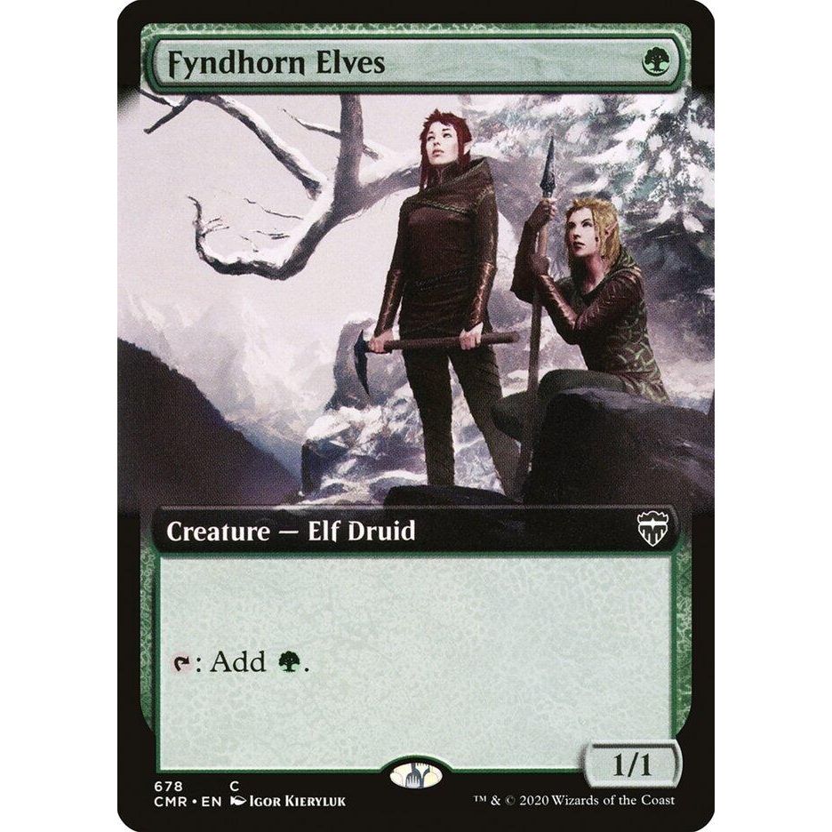 Image for Fyndhorn Elves (Extended Art) (678) (CMR) - Magic: The Gathering