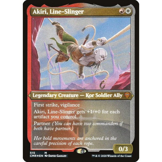 Image for Akiri, Line-Slinger (Foil Etched) (515) (CMR) - Magic: The Gathering