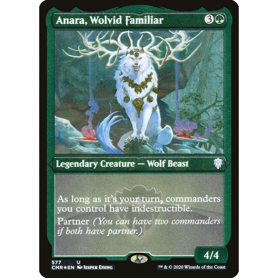 Image for Anara, Wolvid Familiar (Foil Etched) (577) (CMR) - Magic: The Gathering