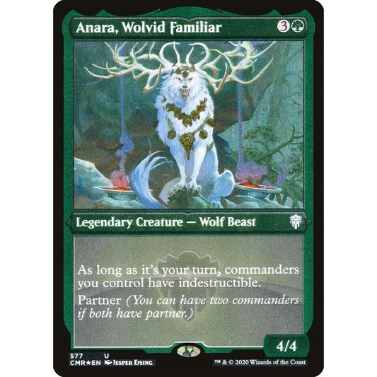 Image for Anara, Wolvid Familiar (Foil Etched) (577) (CMR) - Magic: The Gathering
