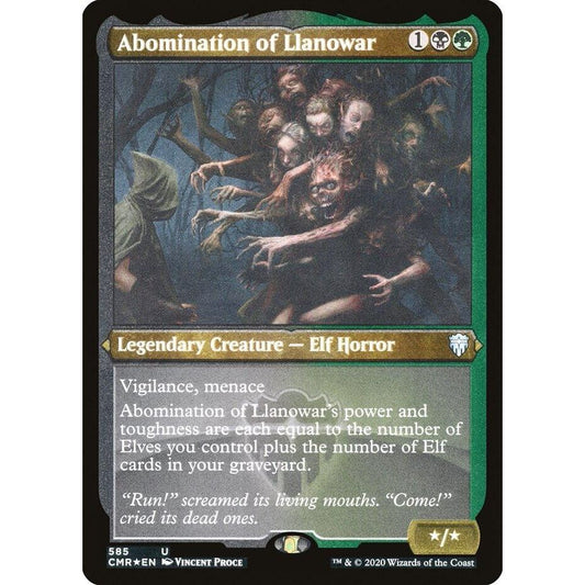 Image for Abomination of Llanowar (Foil Etched) (585) (CMR) - Magic: The Gathering