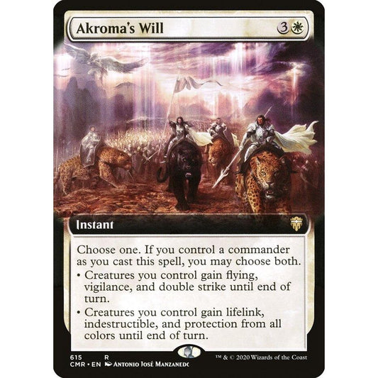 Image for Akroma's Will (Extended Art) (615) (CMR) - Magic: The Gathering