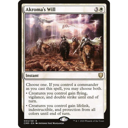 Image for Akroma's Will (3) (CMR) - Magic: The Gathering