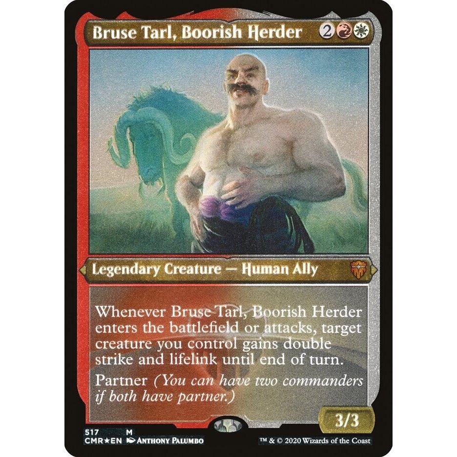 Image for Bruse Tarl, Boorish Herder (Foil Etched) (517) (CMR) - Magic: The Gathering