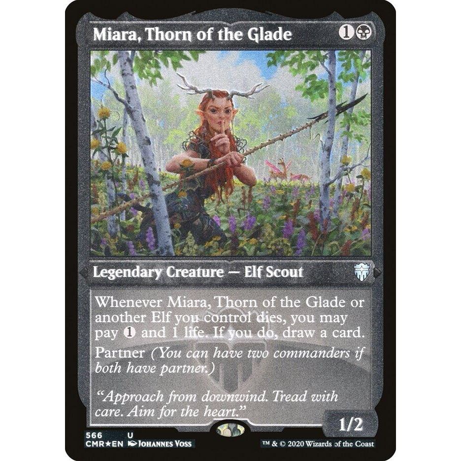 Image for Miara, Thorn of the Glade (Foil Etched) (566) (CMR) - Magic: The Gathering