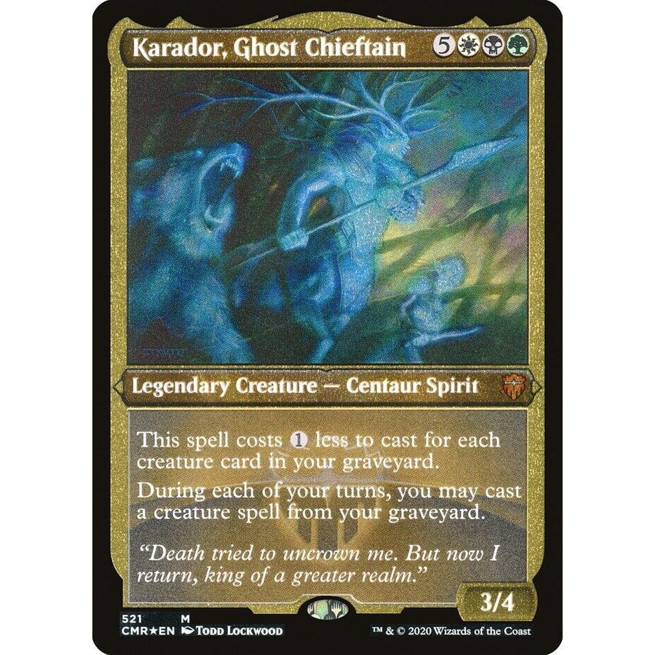 Image for Karador, Ghost Chieftain (Foil Etched) (521) (CMR) - Magic: The Gathering