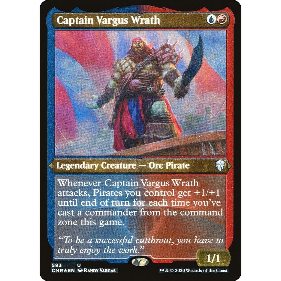 Image for Captain Vargus Wrath (Foil Etched) (593) (CMR) - Magic: The Gathering