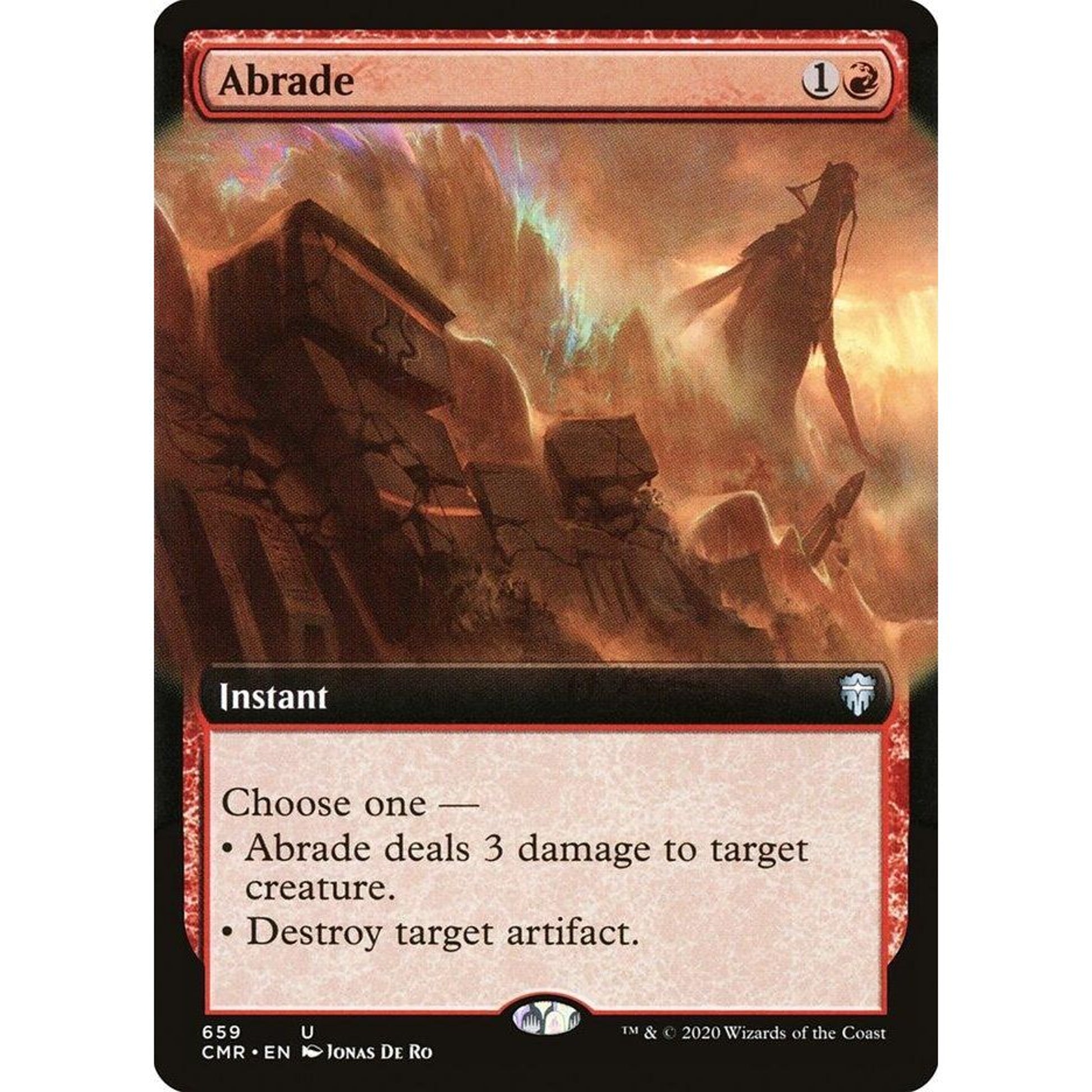 Image for Abrade (Extended Art) (659) (CMR) - Magic: The Gathering