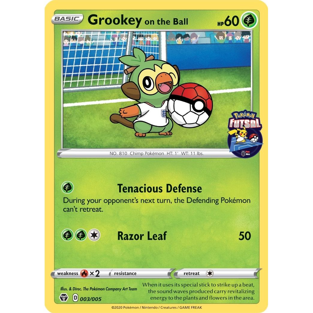 Image for Grookey on the Ball - 003/005 (Pokemon Futsal) (003/005) (MCAP) - Pokemon