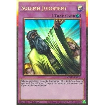 Image for Solemn Judgment (MAGO-EN051) (MAGO) - YuGiOh