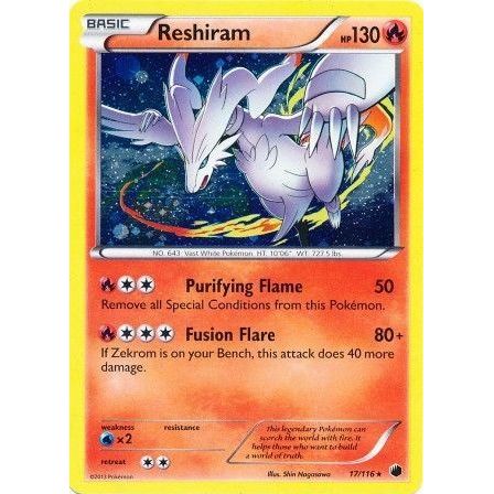 Image for Reshiram - 17/116 (Cosmos Holo) (017/116) (MCAP) - Pokemon