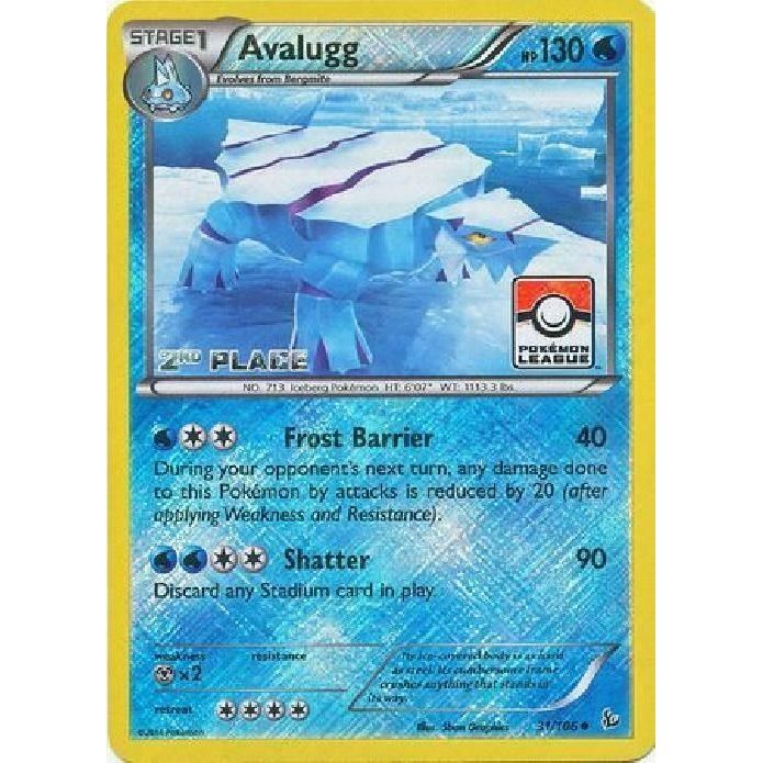 Image for Avalugg - 31/106 (Pokemon League) [2nd Place] (031/106) (PR) - Pokemon