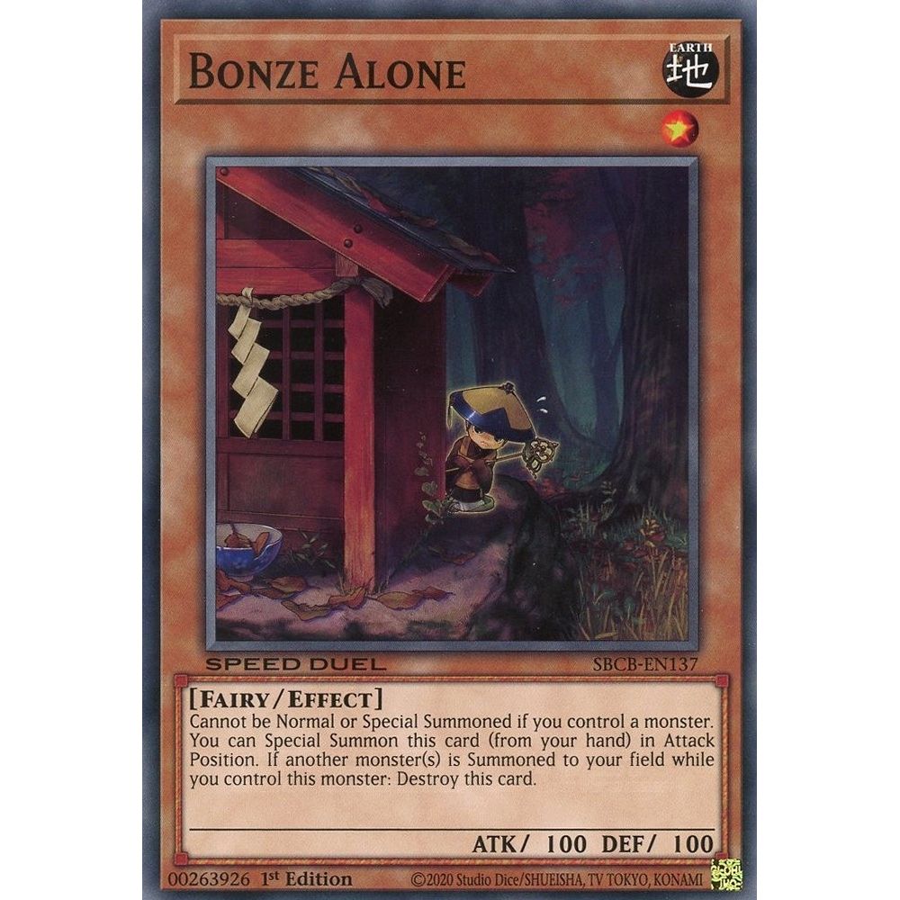 Image for Bonze Alone (SBCB-EN137) (SBCB) - YuGiOh