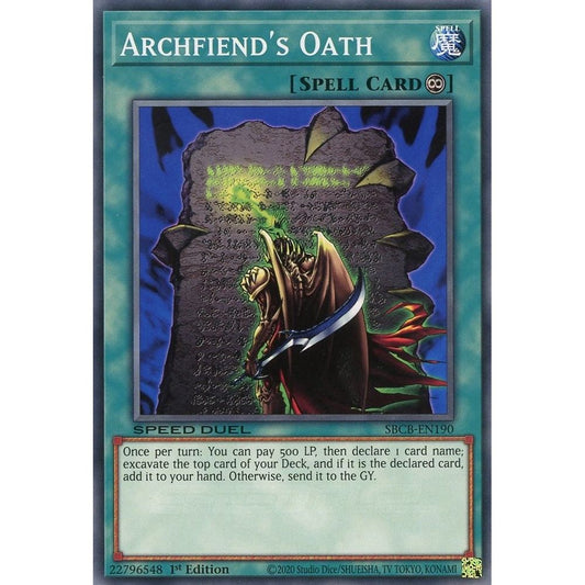 Image for Archfiend's Oath (SBCB-EN190) (SBCB) - YuGiOh