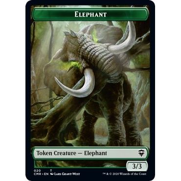 Image for Elephant // Soldier Double-Sided Token (20 // 16) (CMR) - Magic: The Gathering