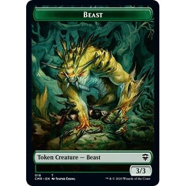 Image for Beast (018) // Beast (019) Double-Sided Token (18 // 19) (CMR) - Magic: The Gathering