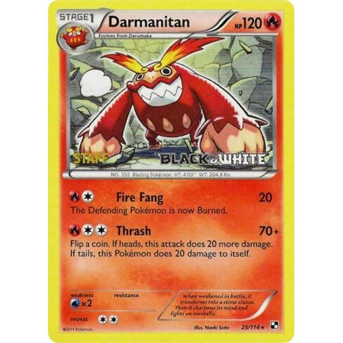 Image for Darmanitan - 25/114 (Prerelease) [Staff] (25/114) (PR) - Pokemon