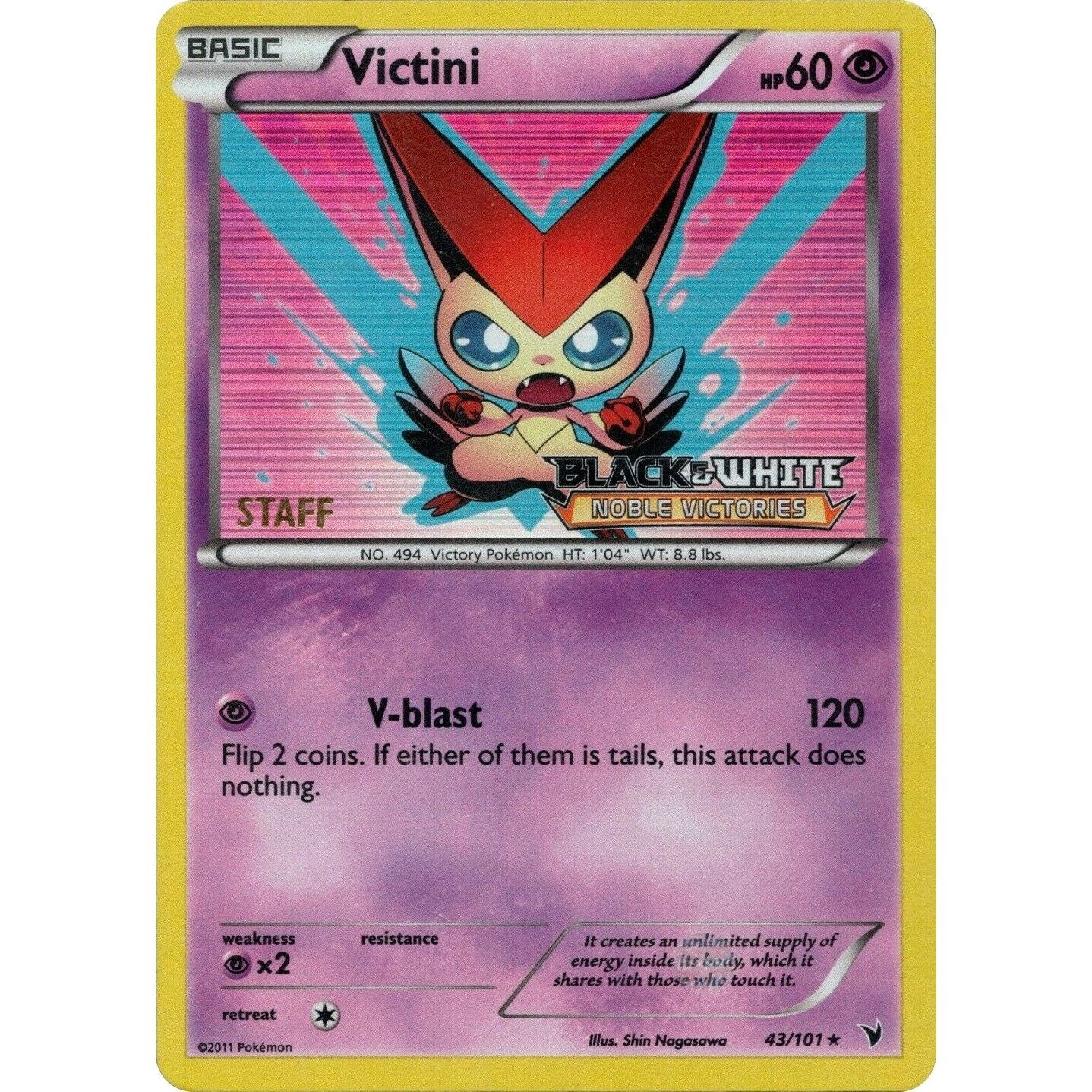 Image for Victini - 43/101 (Prerelease) [Staff] (43/101) (PR) - Pokemon