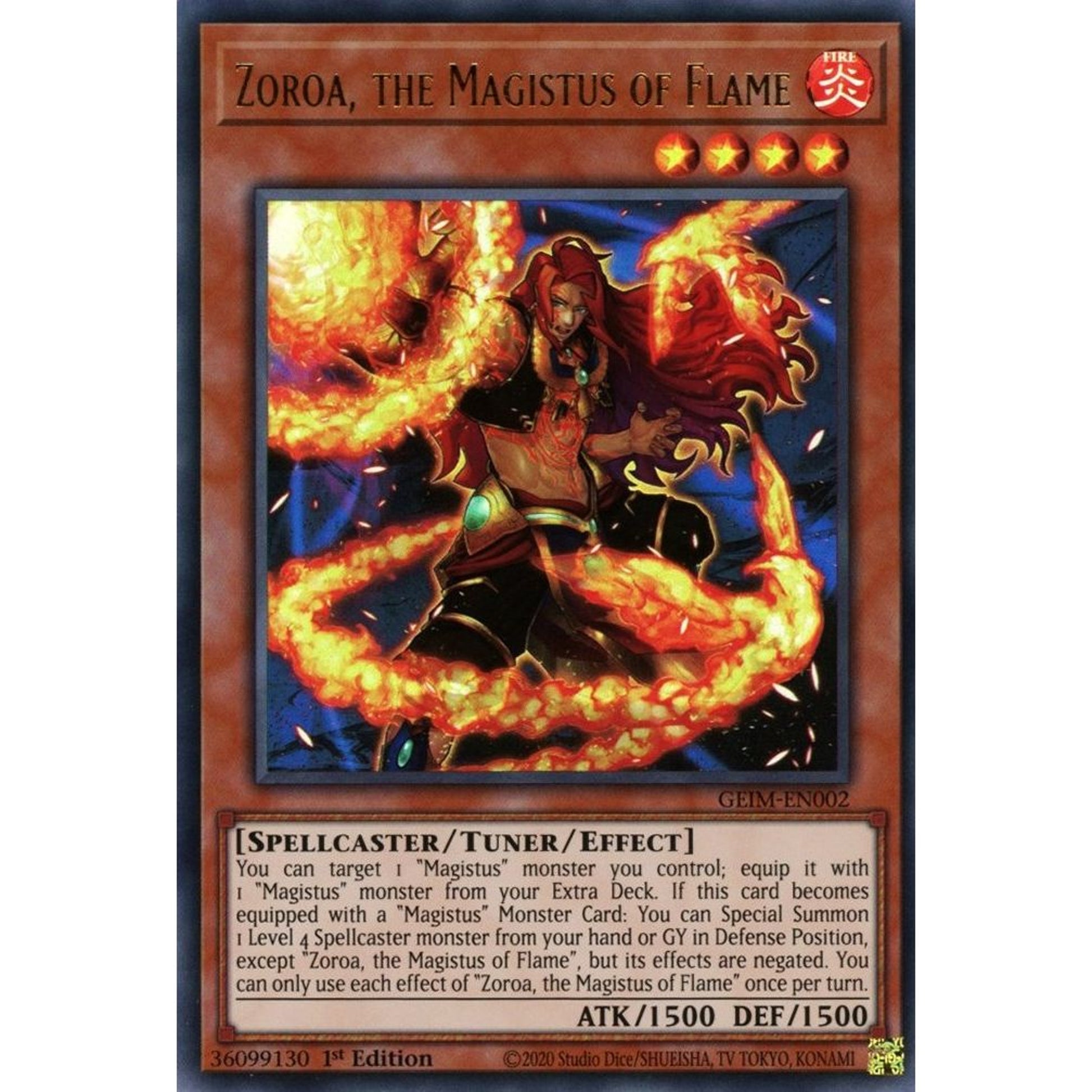 Image for Zoroa, the Magistus of Flame (GEIM-EN002) (GEIM) - YuGiOh