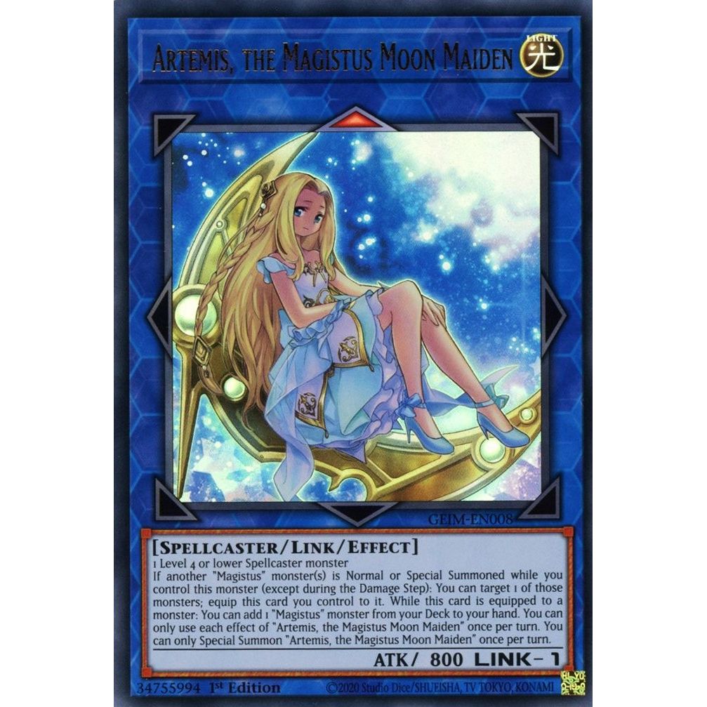 Image for Artemis, the Magistus Moon Maiden (GEIM-EN008) (GEIM) - YuGiOh