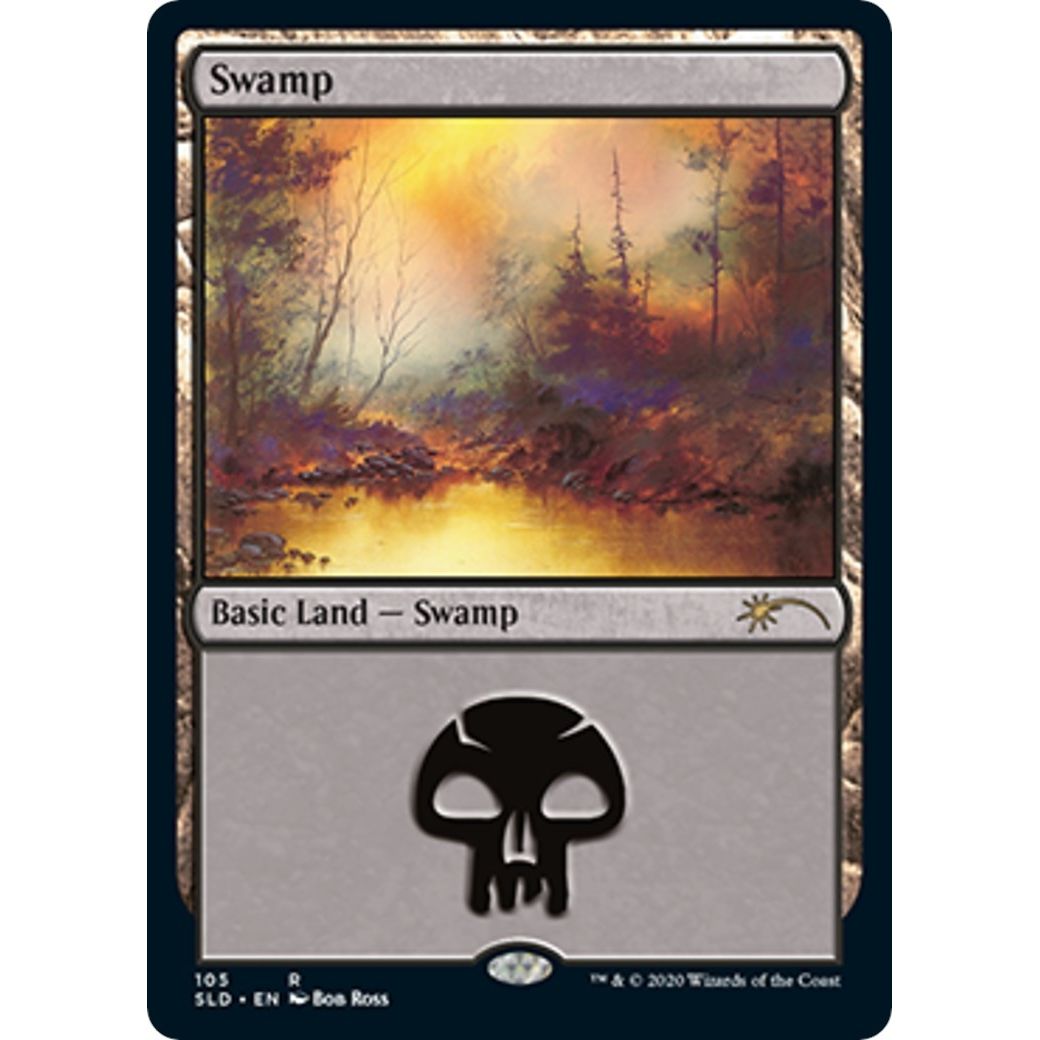 Image for Swamp (105) (Bob Ross) (105) (SLD) - Magic: The Gathering