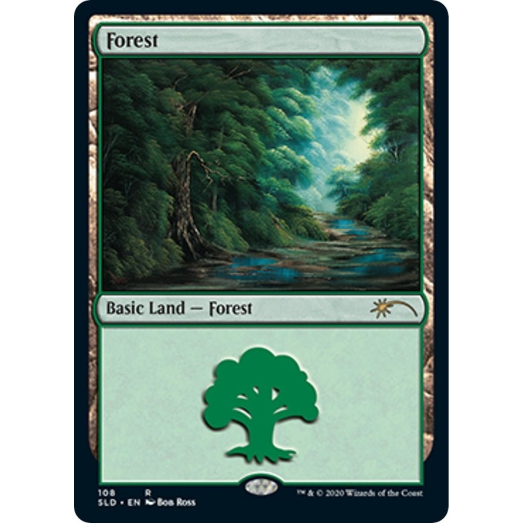 Image for Forest (108) (Bob Ross) (108) (SLD) - Magic: The Gathering