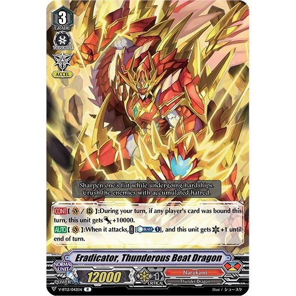 Image for Eradicator, Thunderous Beat Dragon (V-BT12/042EN) (V-BT12) - Cardfight Vanguard