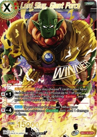 Image for Lord Slug, Giant Force (Winner Stamped) (DB3-134) (TPR) - Dragon Ball Super: Masters