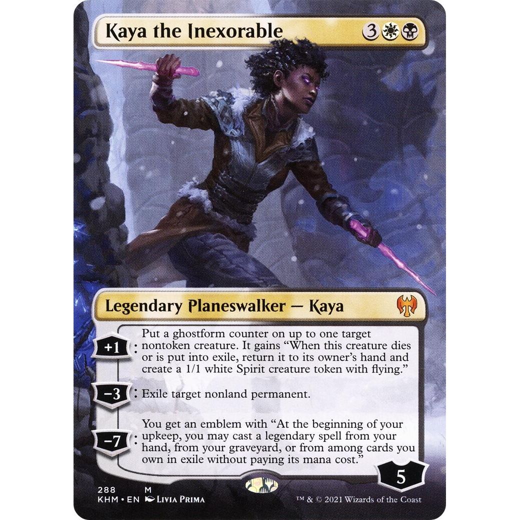 Image for Kaya the Inexorable (Borderless) (288) (KHM) - Magic: The Gathering