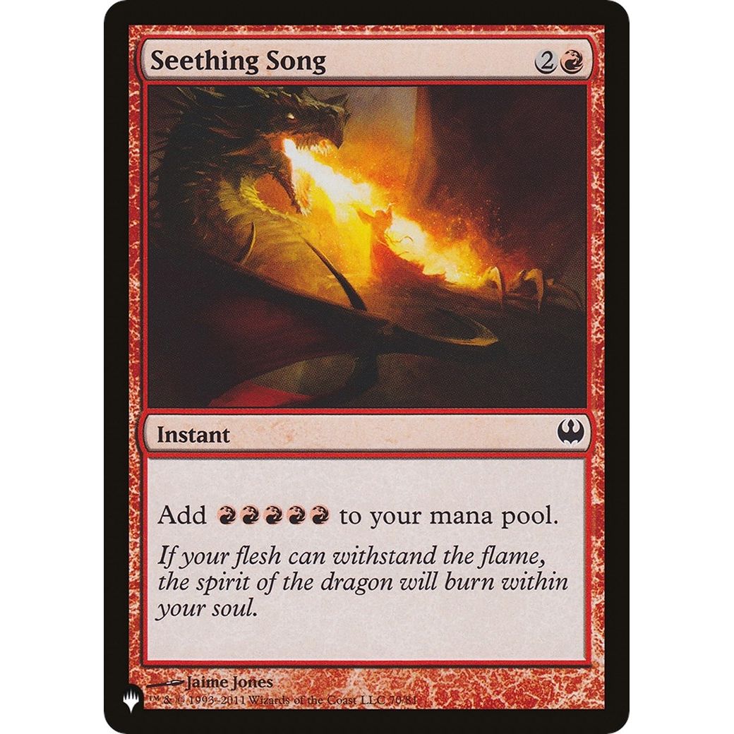 Image for Seething Song (70/81) (LIST) - Magic: The Gathering