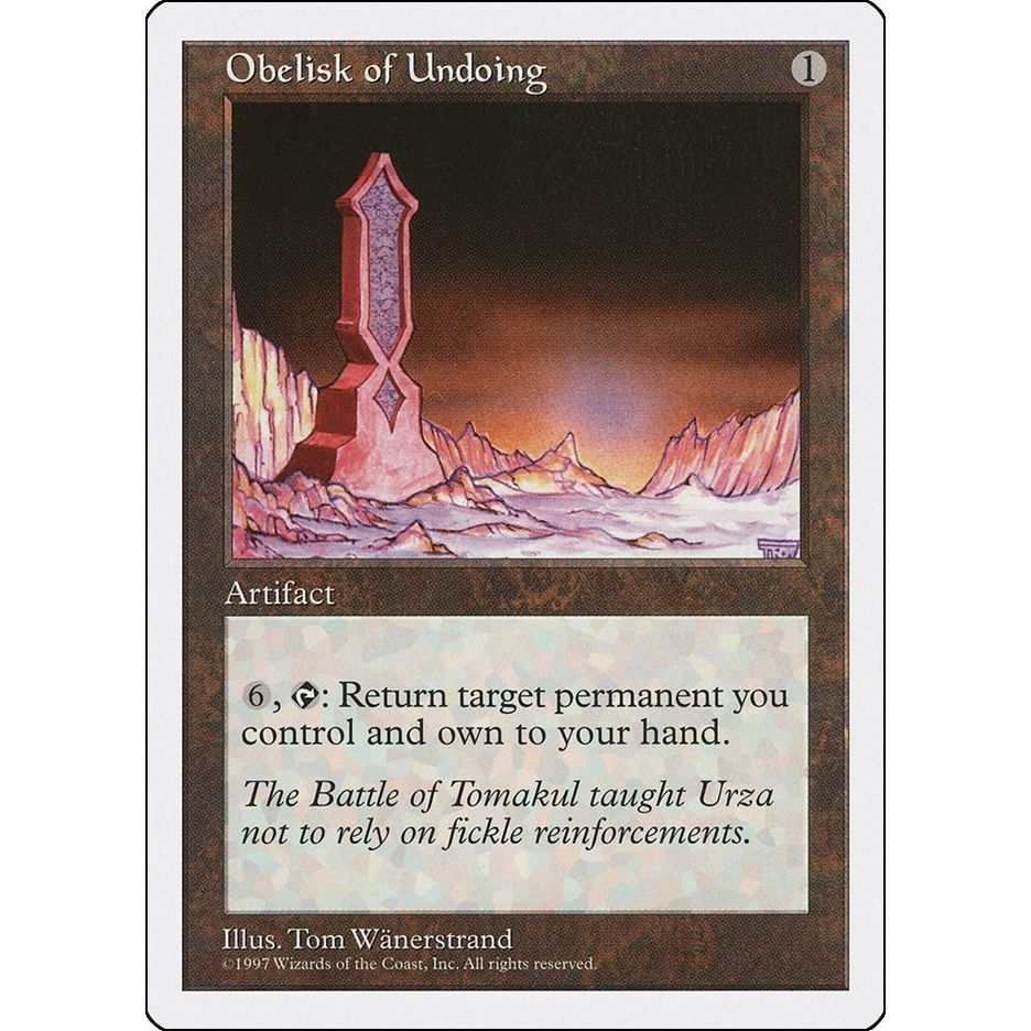 Image for Obelisk of Undoing (5ED) - Magic: The Gathering