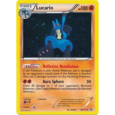 Image for Lucario - 80/113 (Cosmos Holo) (080/113) (MCAP) - Pokemon