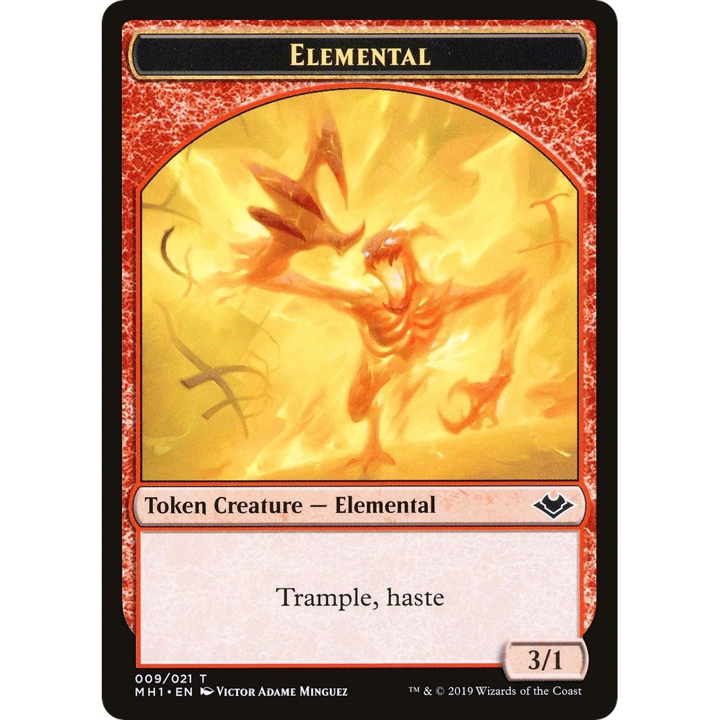Image for Elemental (009) // Spirit Double-Sided Token (9 // 16) (MH1) - Magic: The Gathering