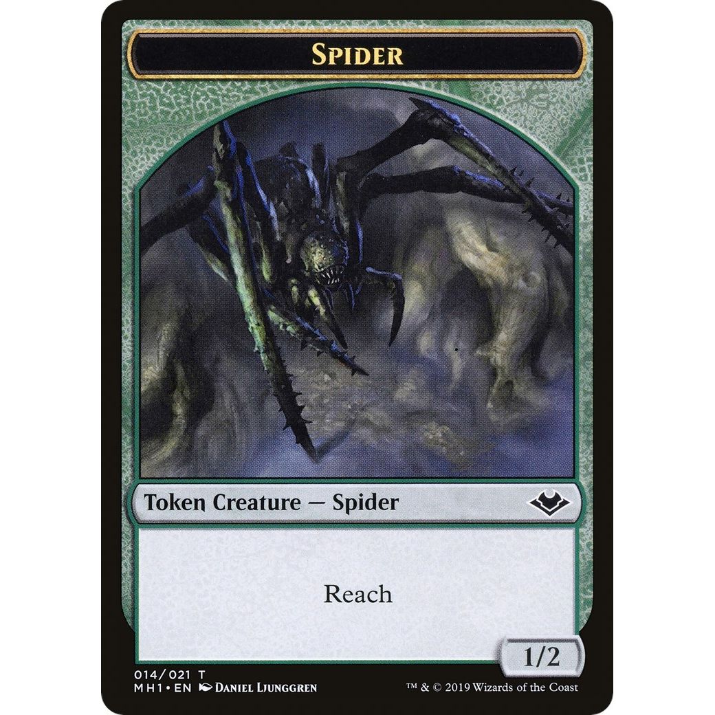 Image for Spider // Spirit Double-Sided Token (14 // 16) (MH1) - Magic: The Gathering