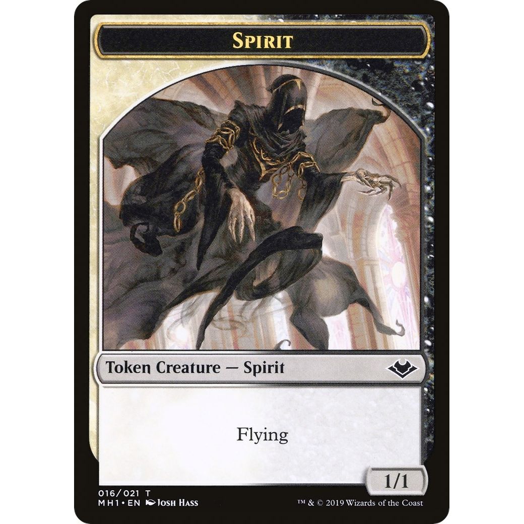 Image for Spirit // Golem Double-Sided Token (16 // 18) (MH1) - Magic: The Gathering
